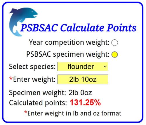 Points calculator